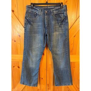 Urban Up Low Rise Bootcut Distressed 2000s Vintage Blue Jeans 34x30 (6754)